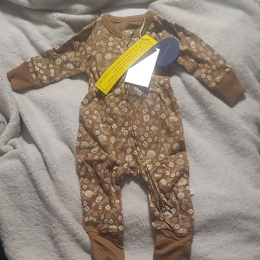 Brown Floral Kids One Piece